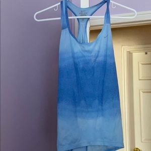 Blue Nike Tie-dye athletic top